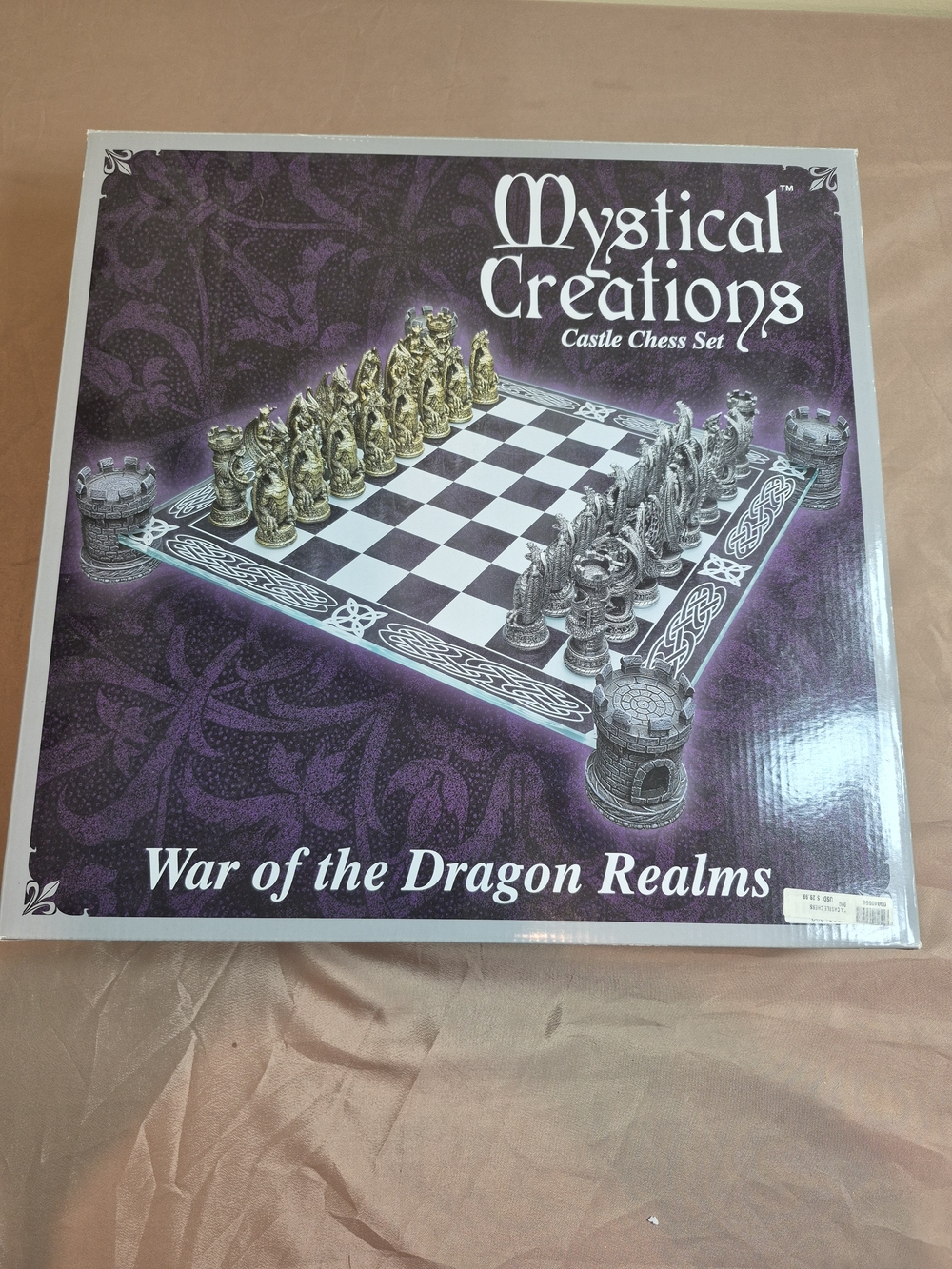 Vintage Mystical Creations "War of the Dragon Realms" Castle Chess Set -Complete